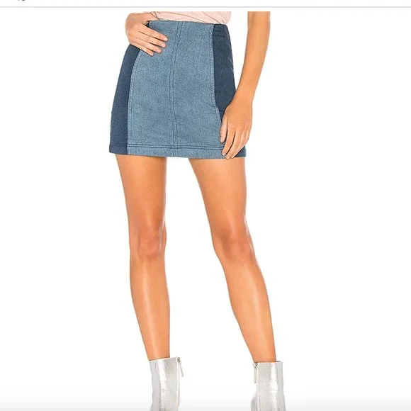 Modern femme denim mini cheap skirt